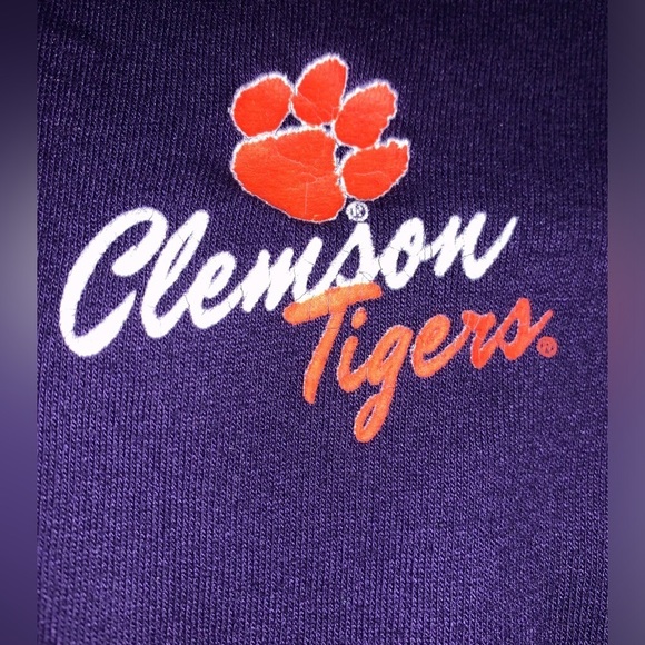 Vintage champion Clemson Tigers zip up hoodie womens XL purple college football - Picture 3 of 9